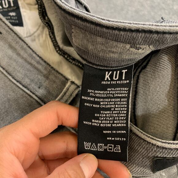 Kut From The Kloth Shorts Womens 6 Gray Denim Jane High Rise Distressed Cutoff - Picture 6 of 10